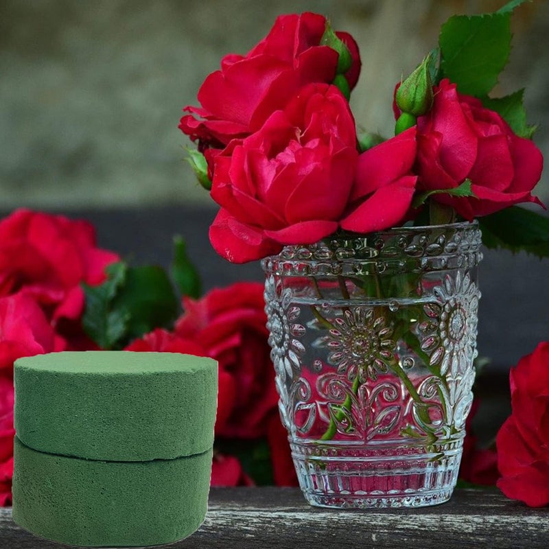 MYYZMY 5 Pcs Floral Foam, 4.7 Inch Dry Wet Floral Foam Bricks Round for Artificial Flowers - Image 5